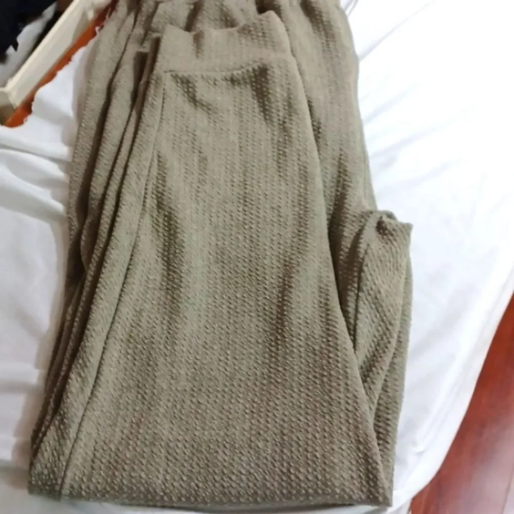 Zelos Waffle Knit Men's Tan & Gray Lounge Sweat Pants Pockets 2XLT New